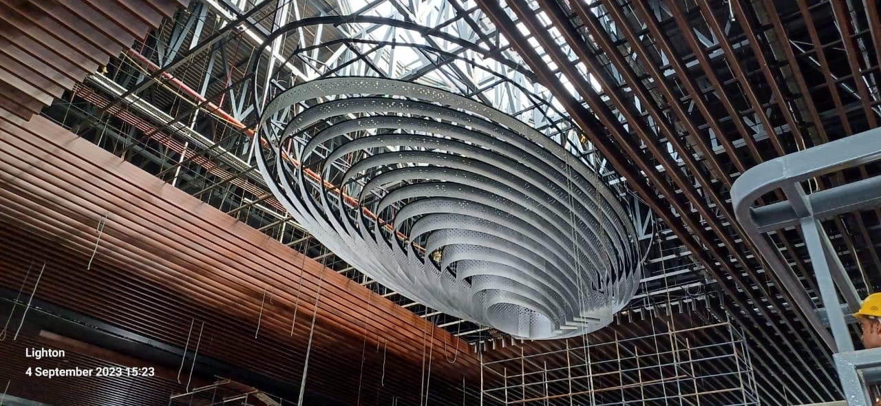 making of lucknow airport ceiling making of Lucknow airport ceiling