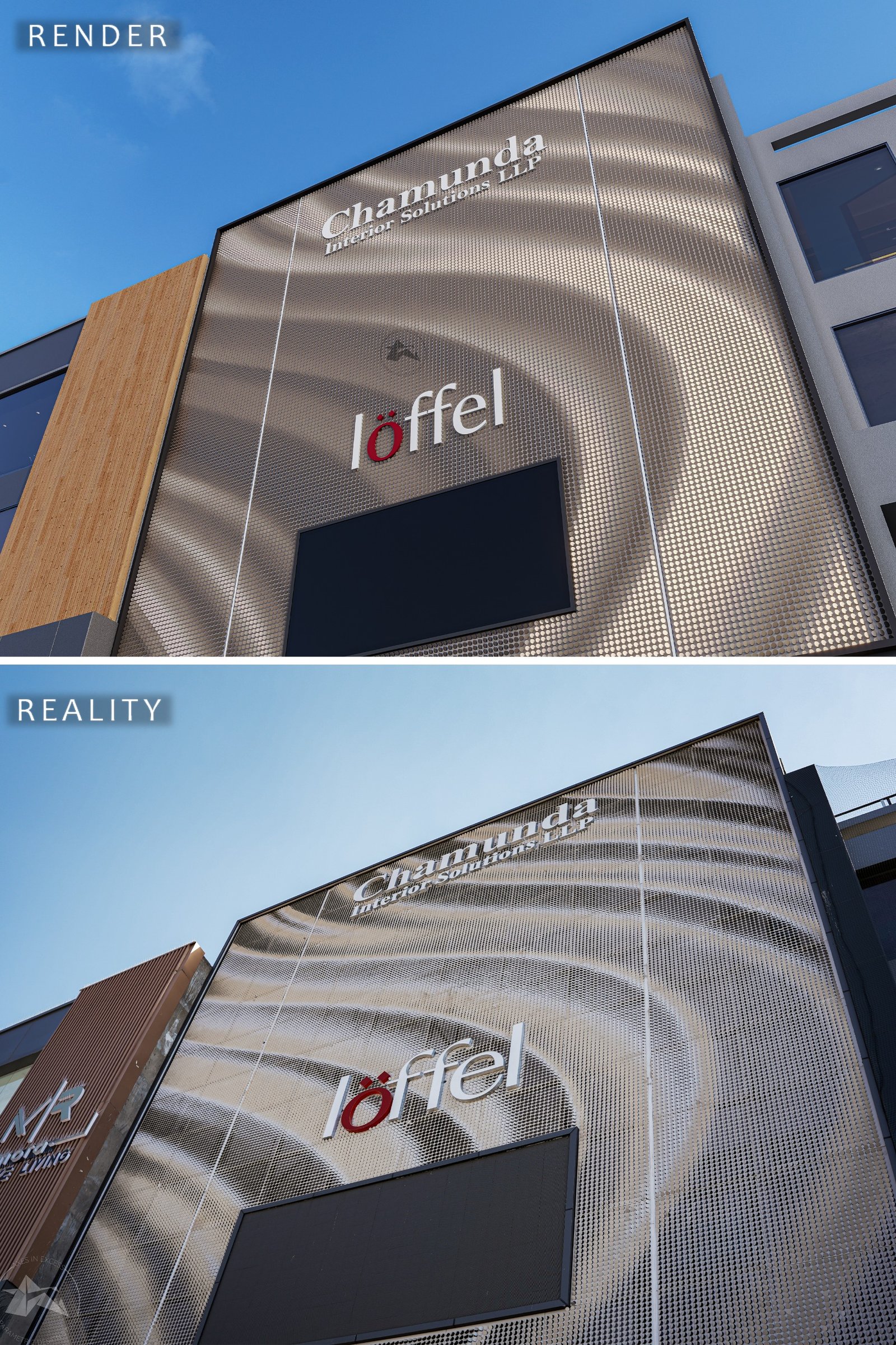 Parametric metal facade designed using digital engineering Parametric metal facade designed using digital engineering