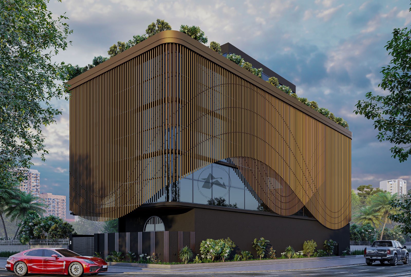 Cylora a sleek architectural louvers for facade by axes in excess