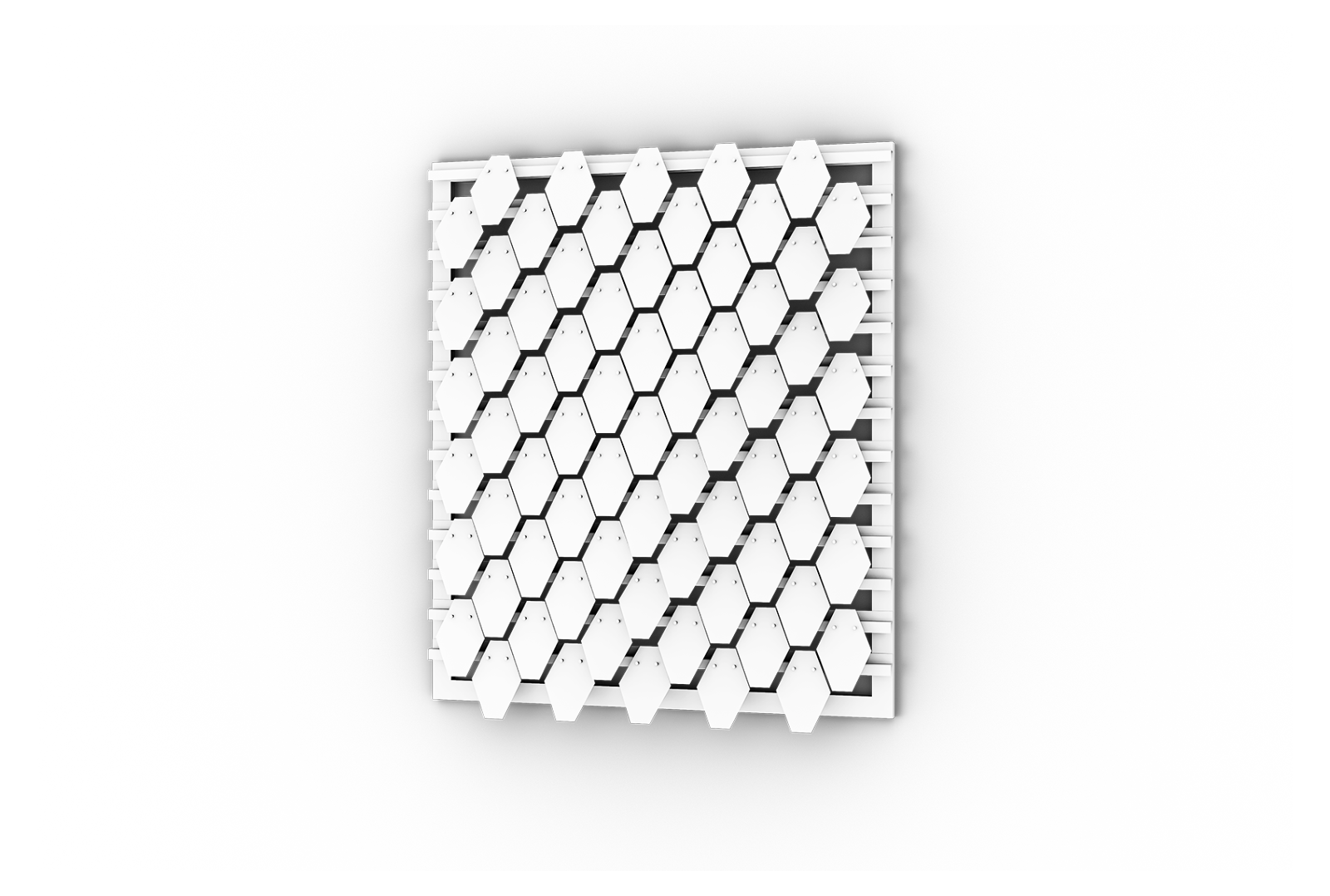 KINETIC™ HEXA stretched hexagonal kinetic facade panel detail