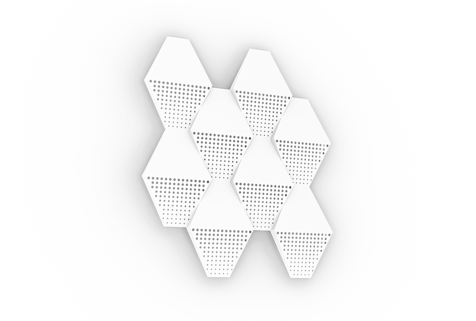 Trapezoidal 3D aluminium facade panels by Axes in Excess