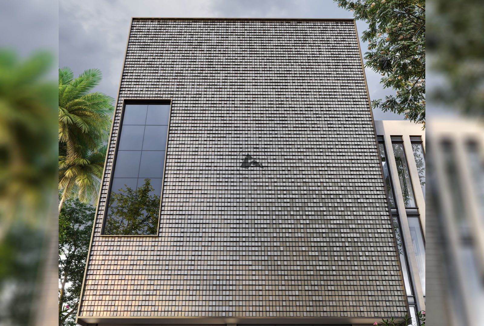 Kinetic Facade screen by axes in excess