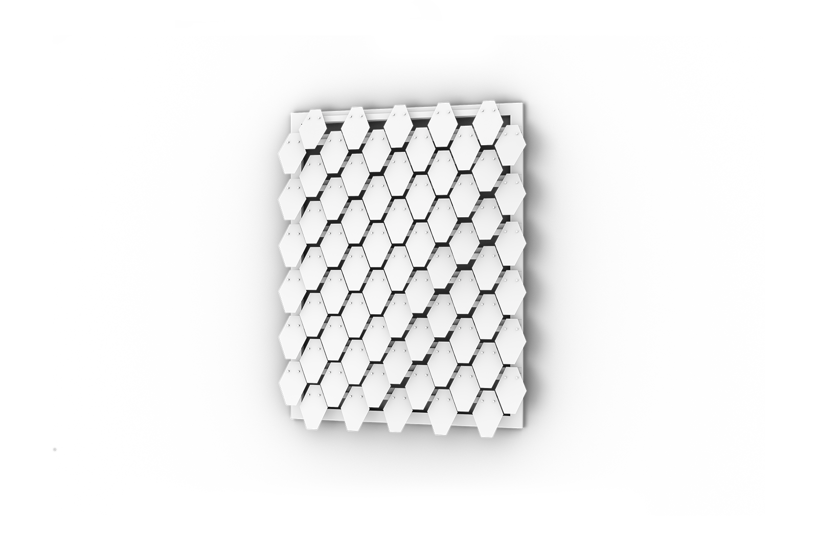 KINETIC™ HEXA stretched hexagonal kinetic facade panel detail