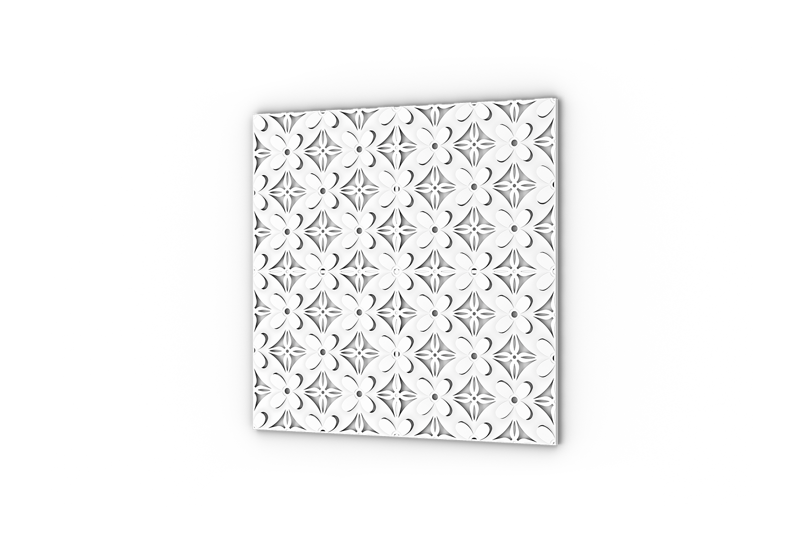BLOOM™ RELIEF 3D floral aluminium facade screen with hexagonal perforated pattern