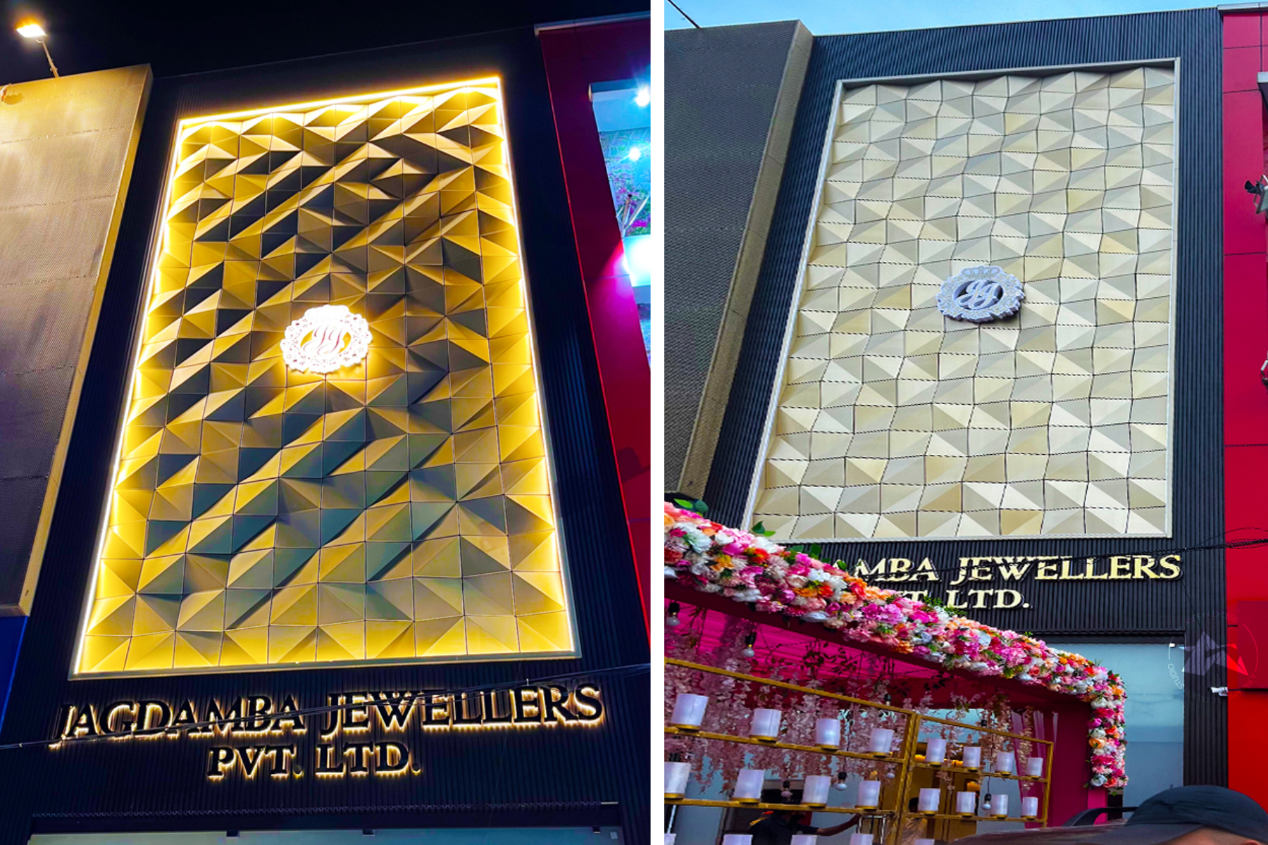 Jewellery Showroom Facade Design and execute by axes in excess, Jaipur