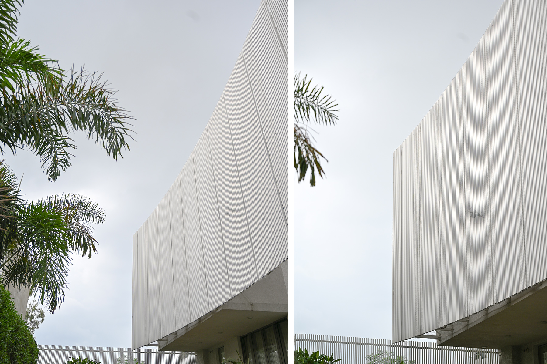 Stylish aluminum louvres façade for office by axes in excess 