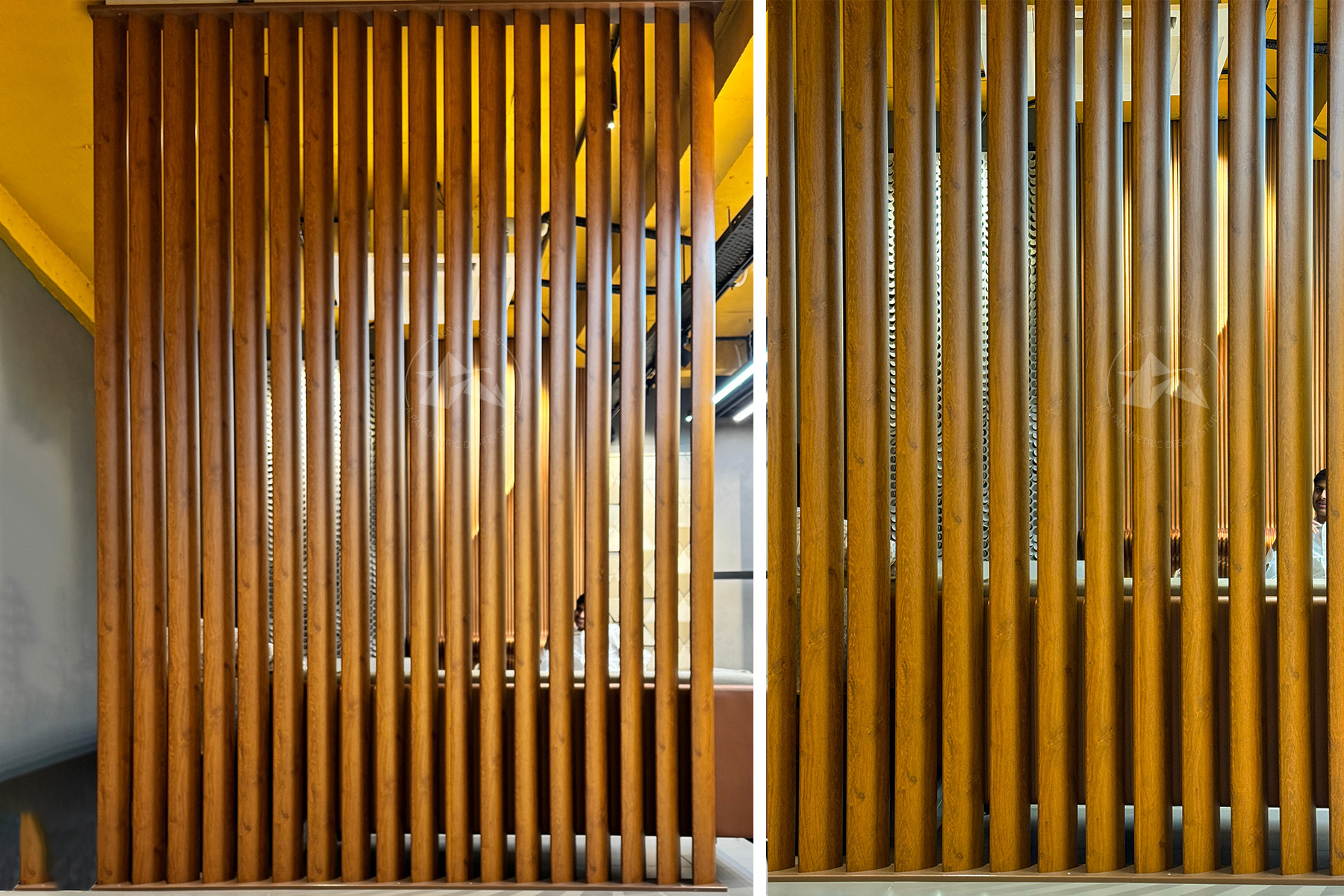 Architectural aerofoil louvers for facade cladding and space partitions