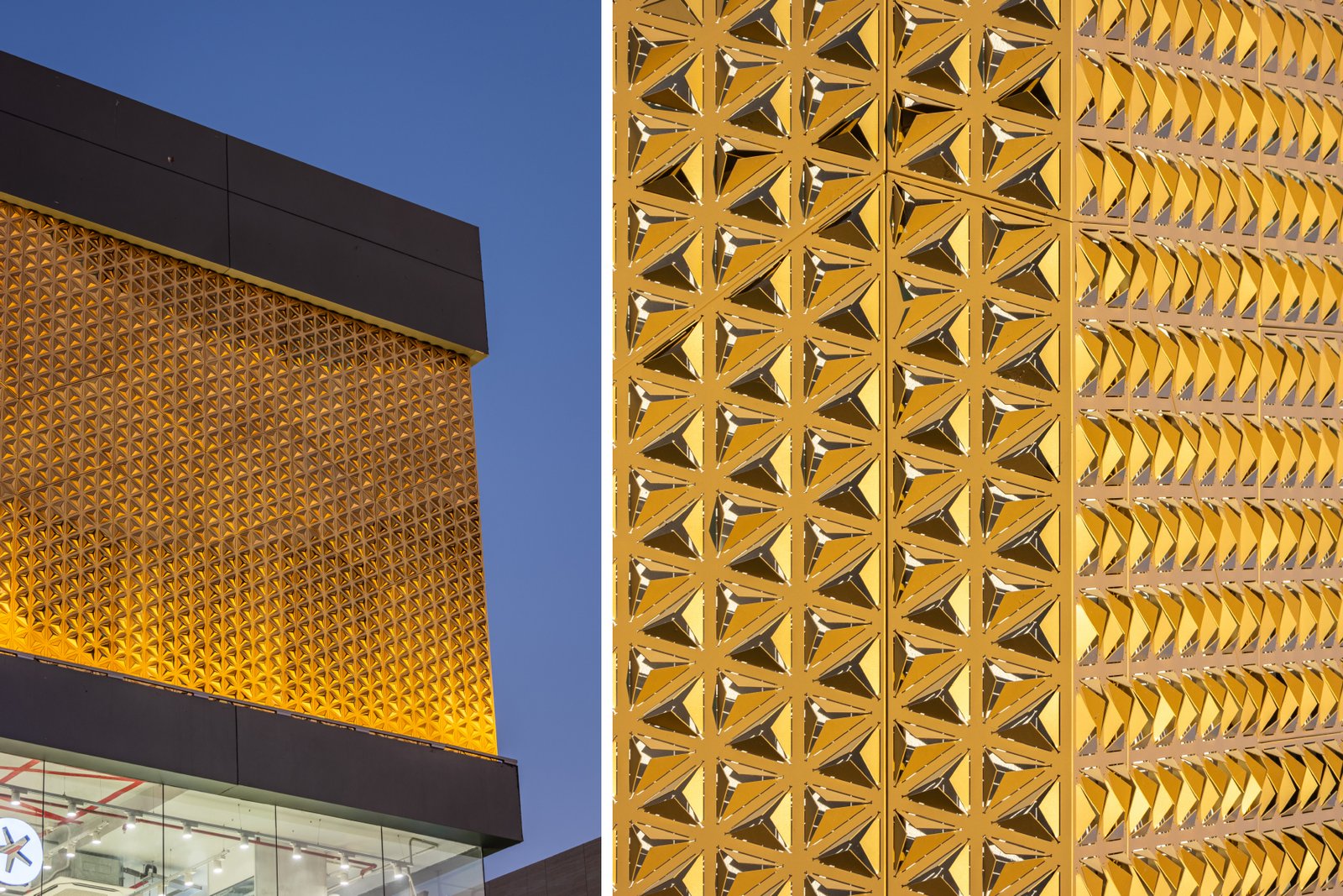Tiffany tower facade screen by axes in excess in indore