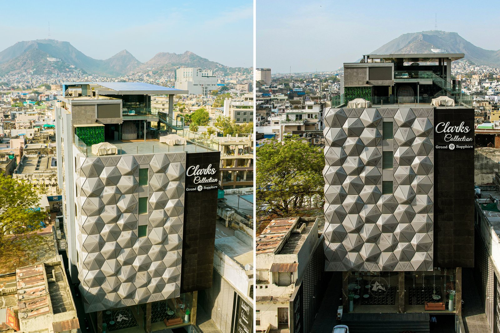 High-performance powder coated aluminium facade India by axes in excess