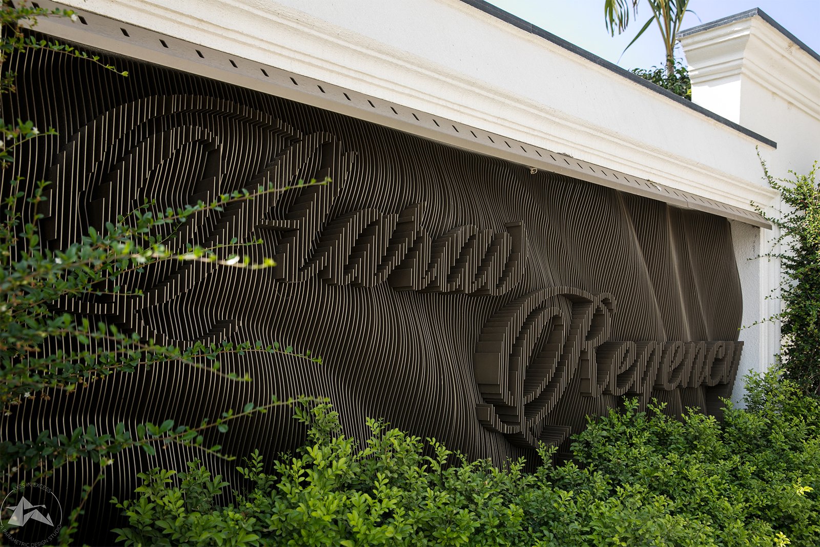 luxury villa name plate design India by axes in excess