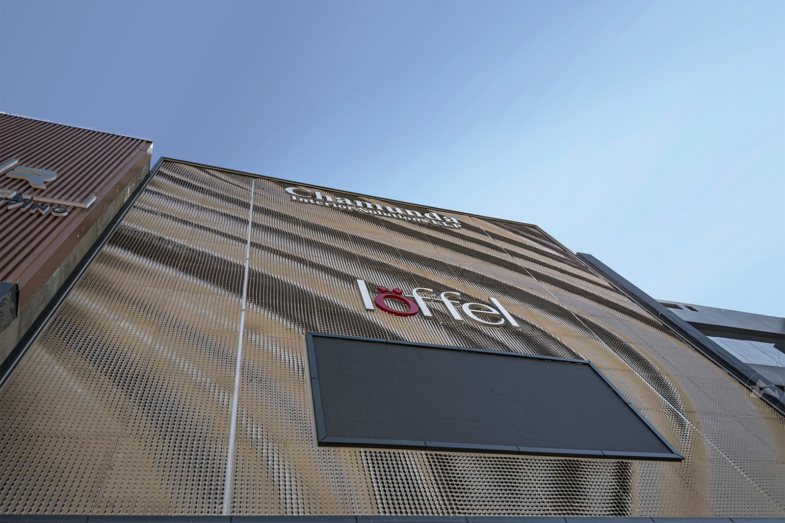 Custom coin architectural screen facade in Jaipur