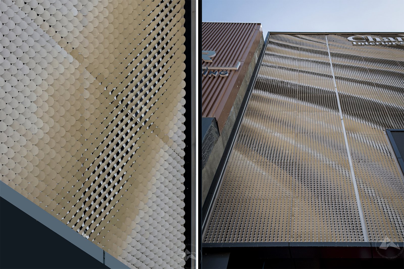 Coin Matrix parametric facade installation detail