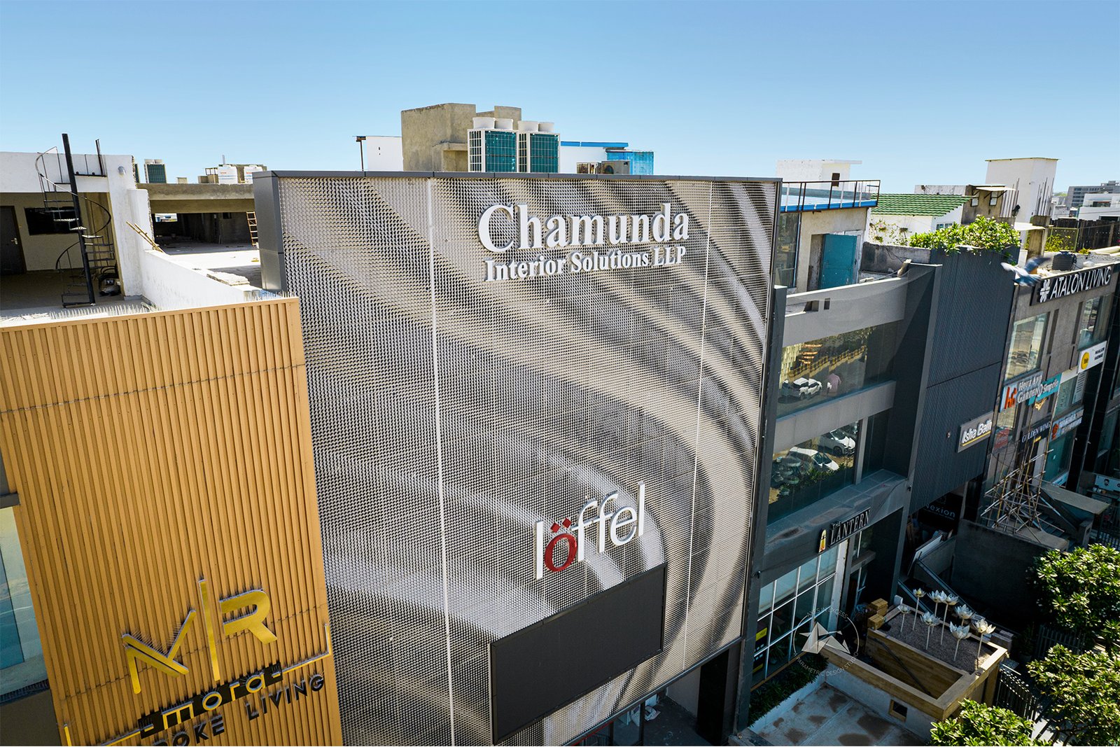 Premium metal facade system with Coin Matrix panels
