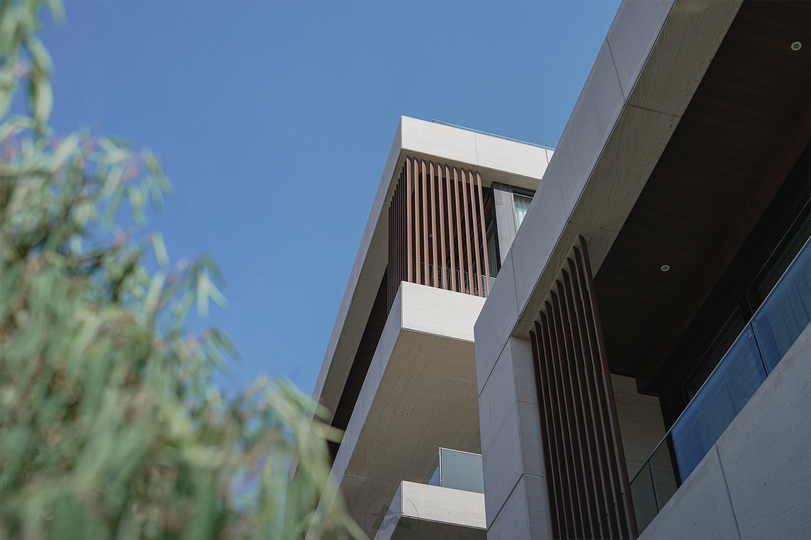 Contemporary luxury house facade with minimalist architecture