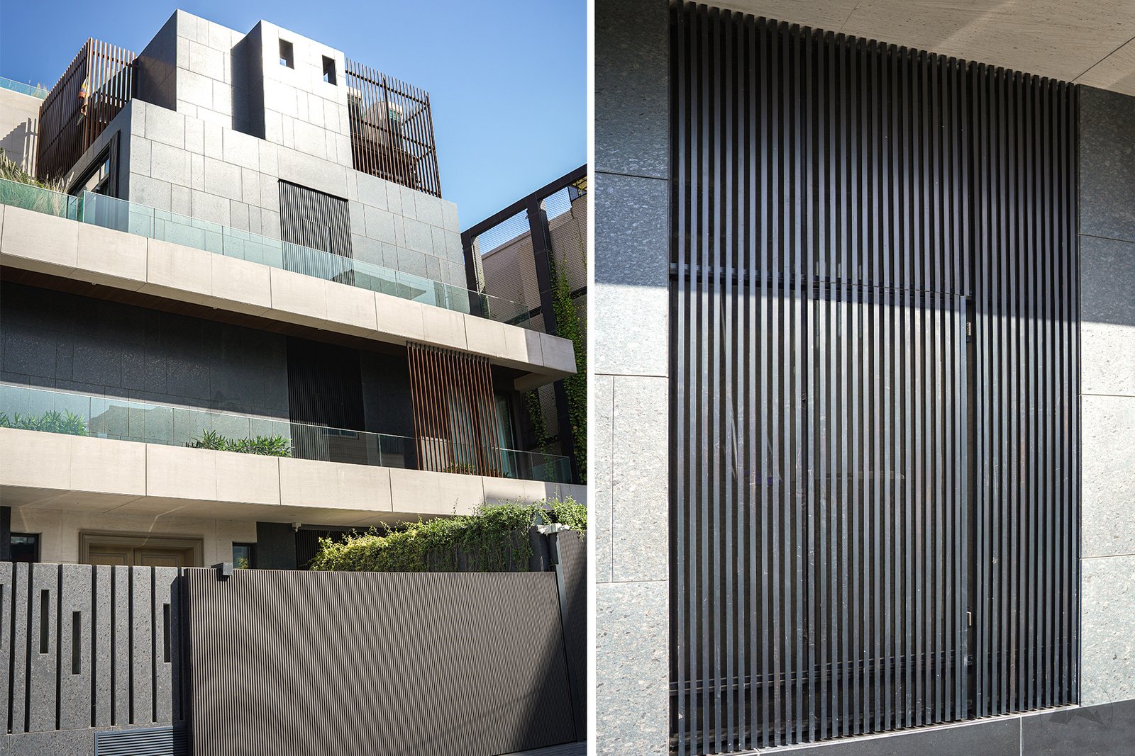 Aluminium shaft covering louvers for modern house design