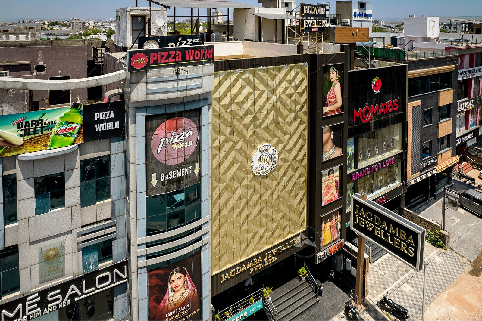 Contemporary architectural facade in Jaipur