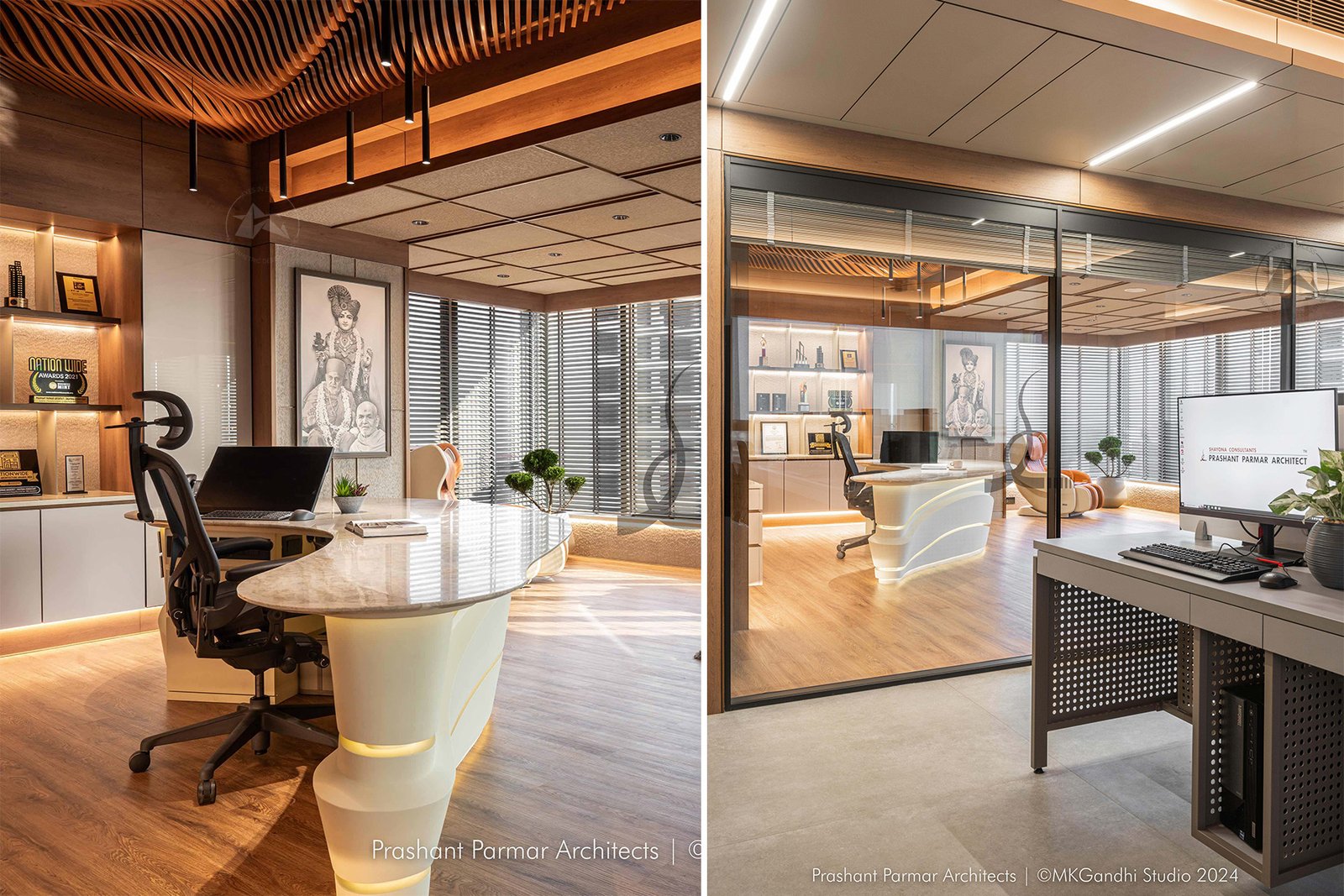 Parametric ceiling for commercial space by axes in excess in ahmedabad