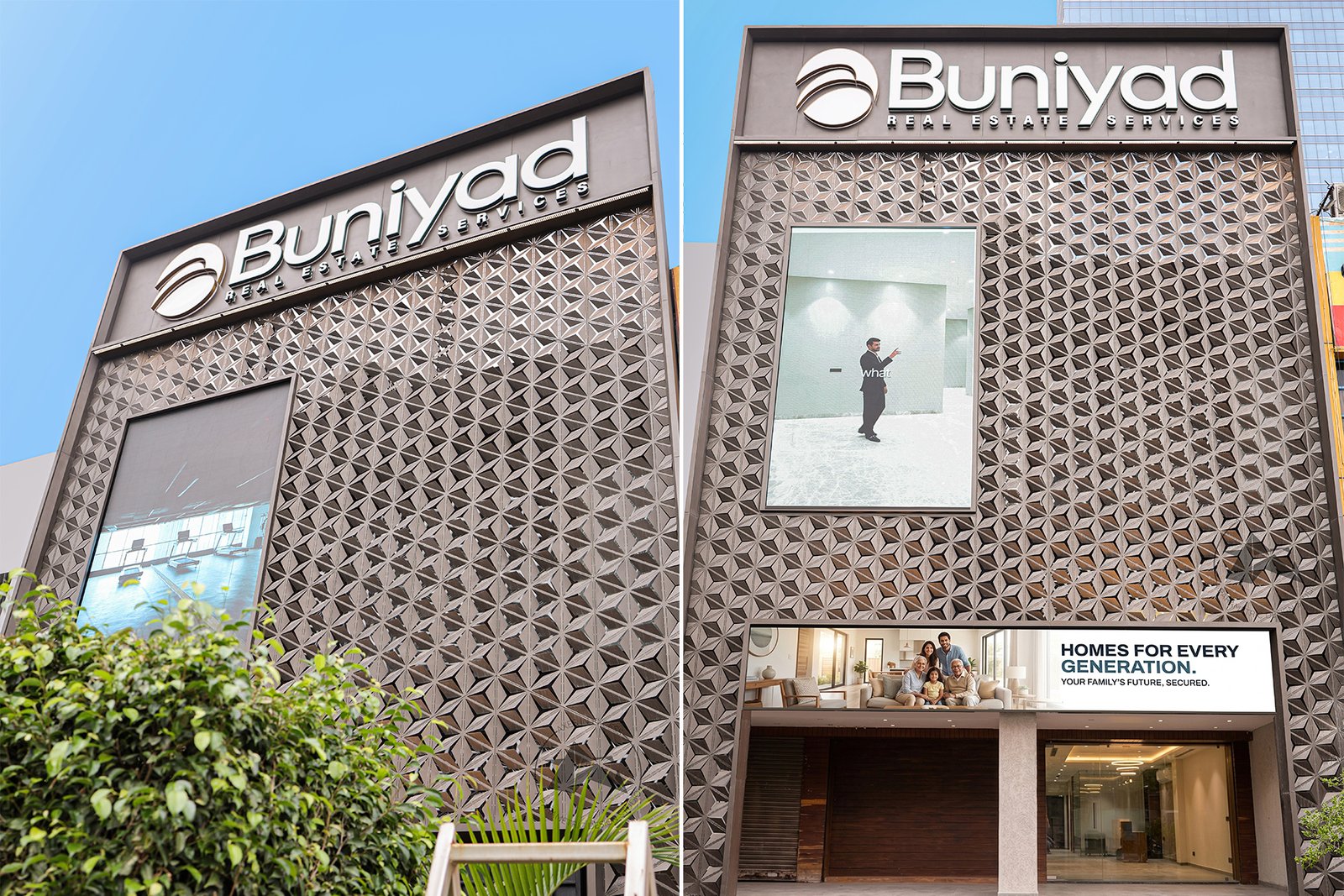 Premium parametric facade manufacturer project completed in Noida India
