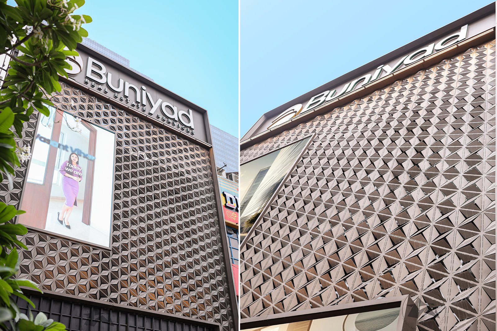 High-performance aluminium cladding and parametric metal facade installation in Noida