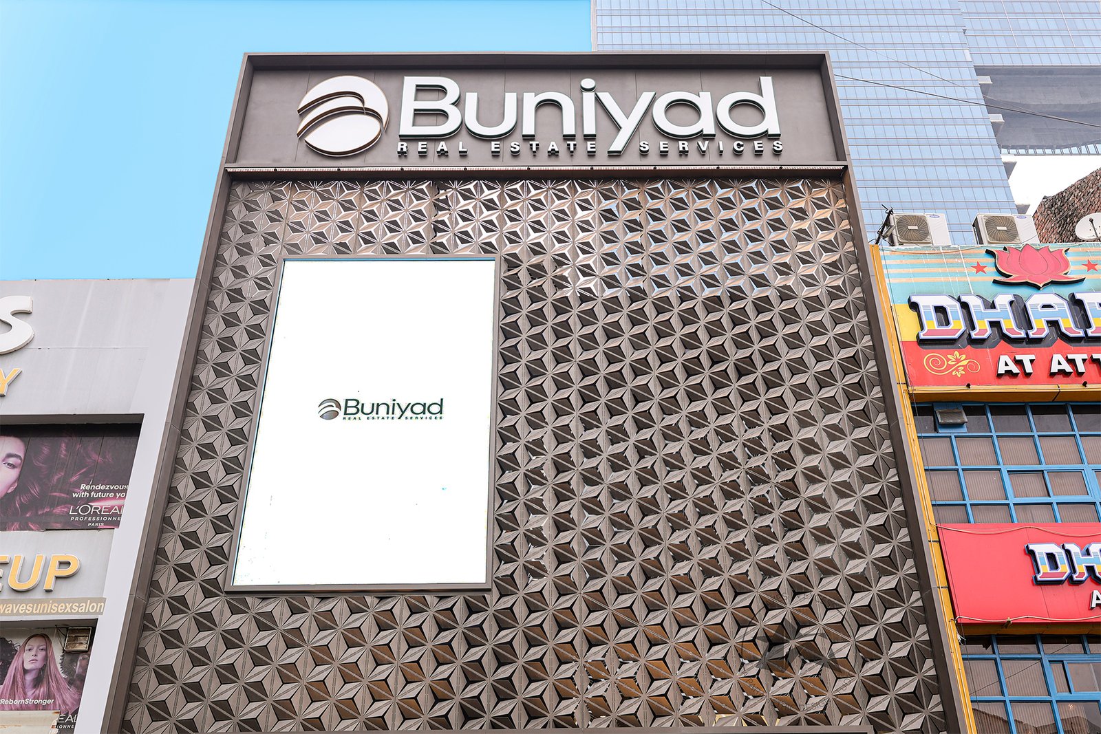 Custom parametric aluminium facade design for corporate office in Noida India