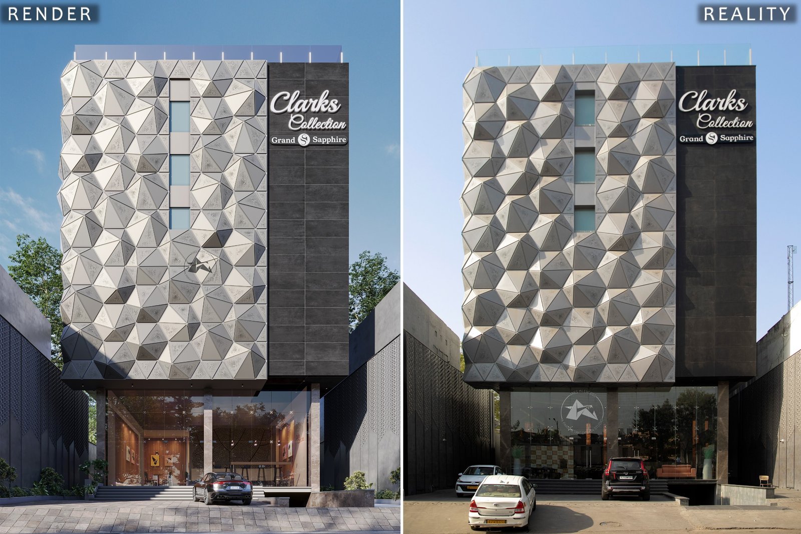 How to build Metal facade in reality