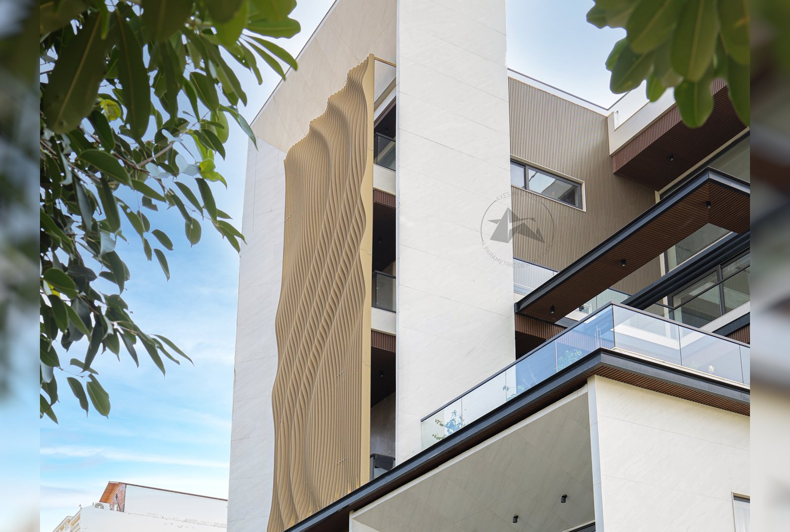 Modern metal facade for private residence in Gurugram