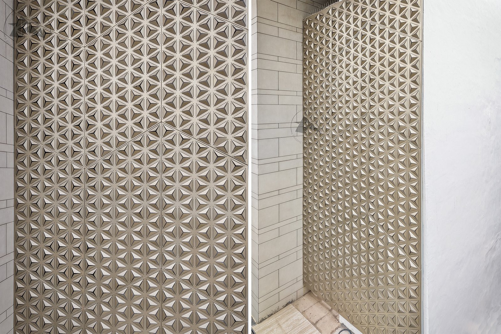 Bloom Collection aluminium facade screen with 3D geometry