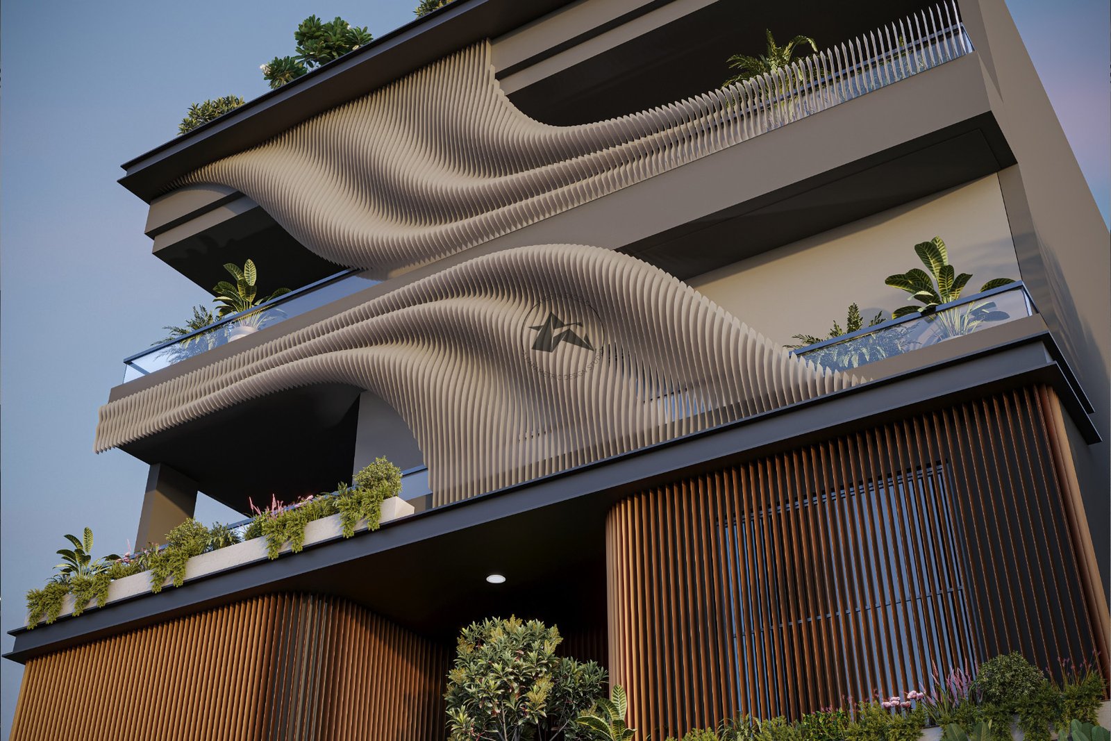 Parametric Metal Facade by Axes in excess